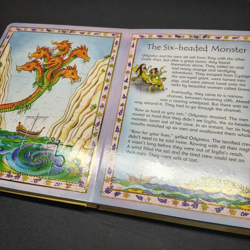 Usborne Greek Myths Jigsaw Book Kids (Hardcover Puzzle Stories)